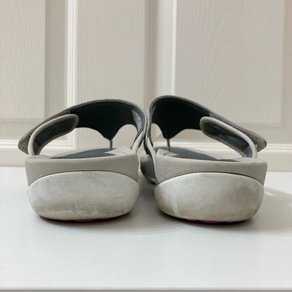 Dansko Women’s Katy 2 Gray Leather Hooded Sandal Flip Flop 11.5 Size 42 Vacation - Picture 8 of 11